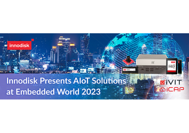 Foto Innodisk presenta sus soluciones AIoT en Embedded World 2023.